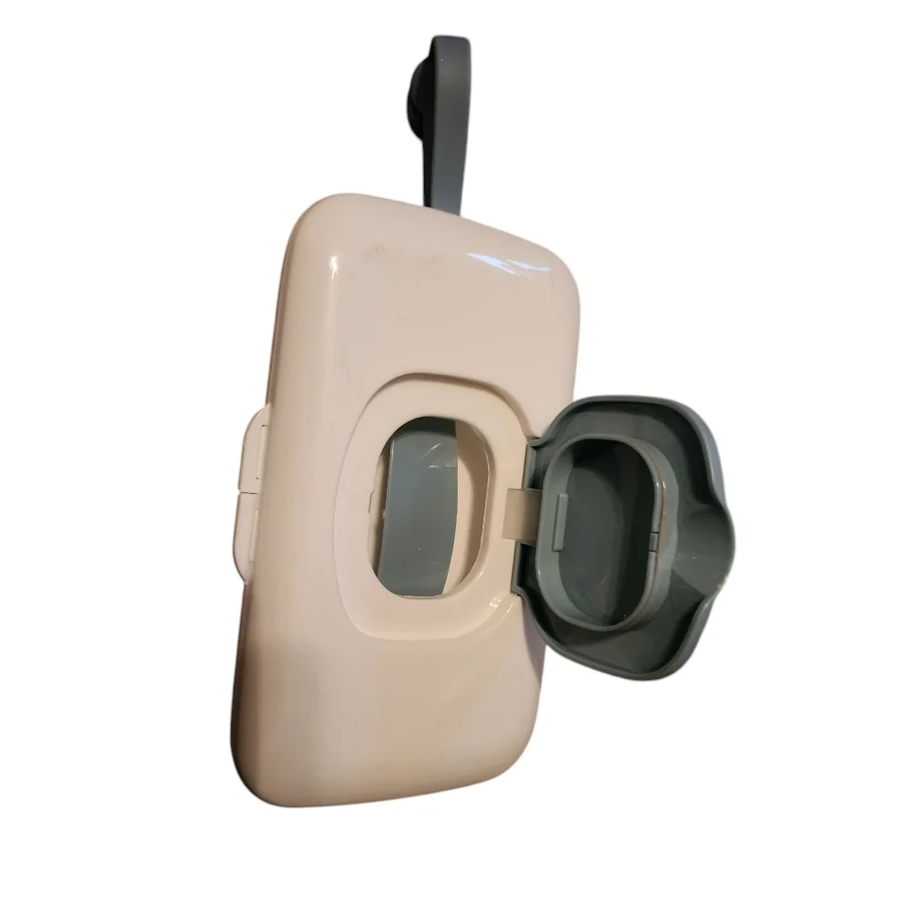 Monbebe reusable Cream and Gray Wipes Dispenser